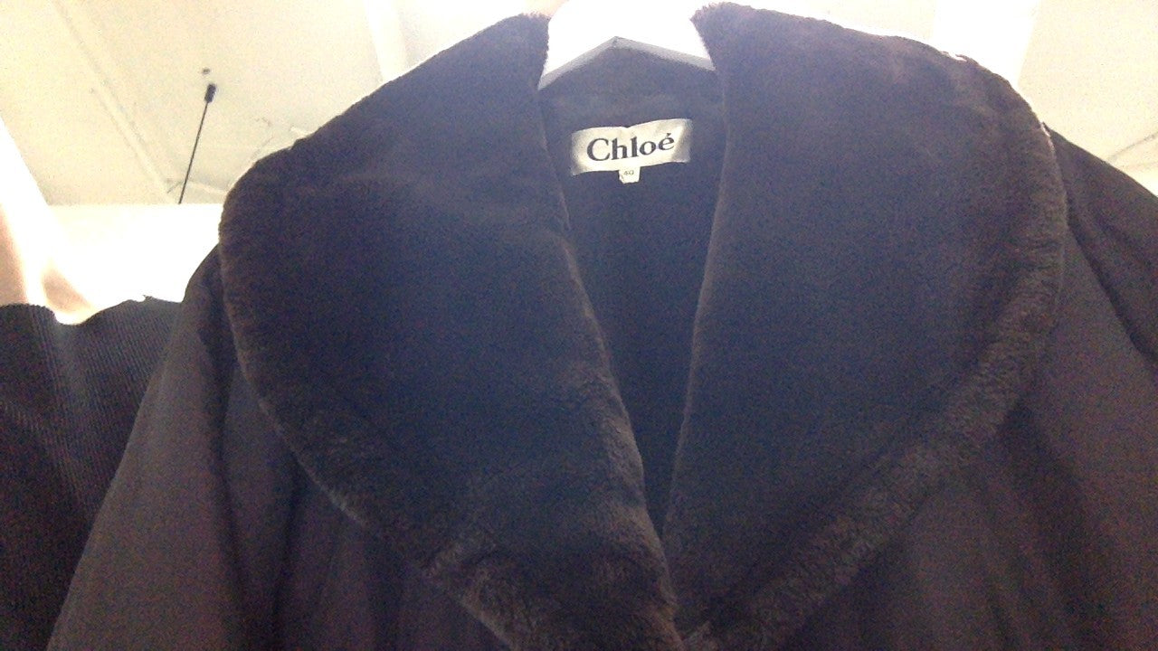 Chloe Brown Shearling Coat 