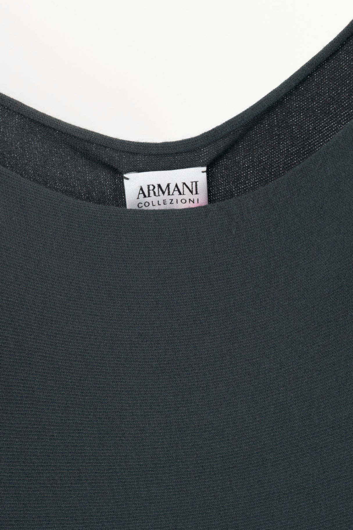 Armani Collezioni Grey Viscose-Knit Flared Dress