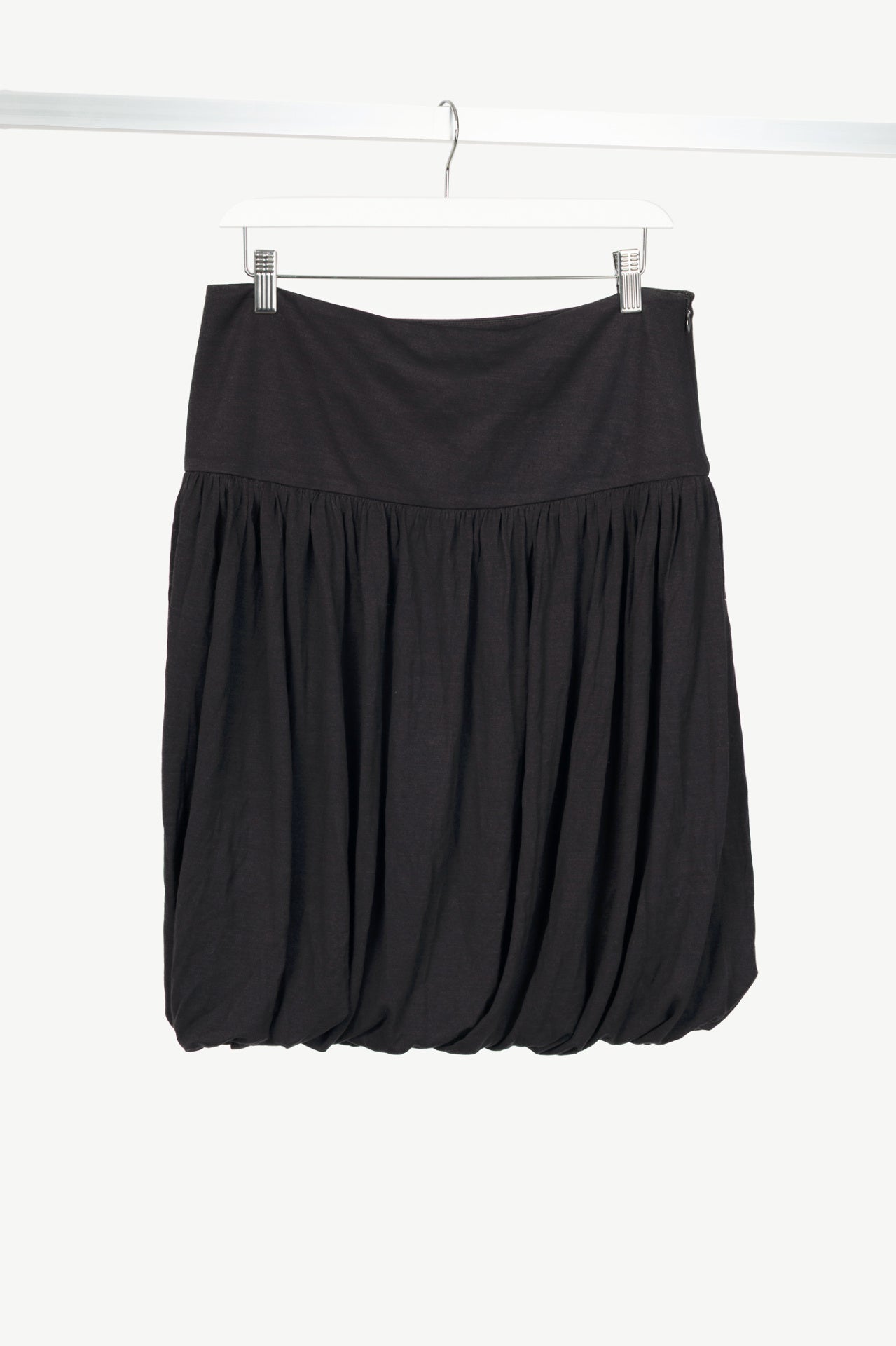 Alexander McQueen Black Silk & Wool-Blend Jersey Bubble Mini Skirt