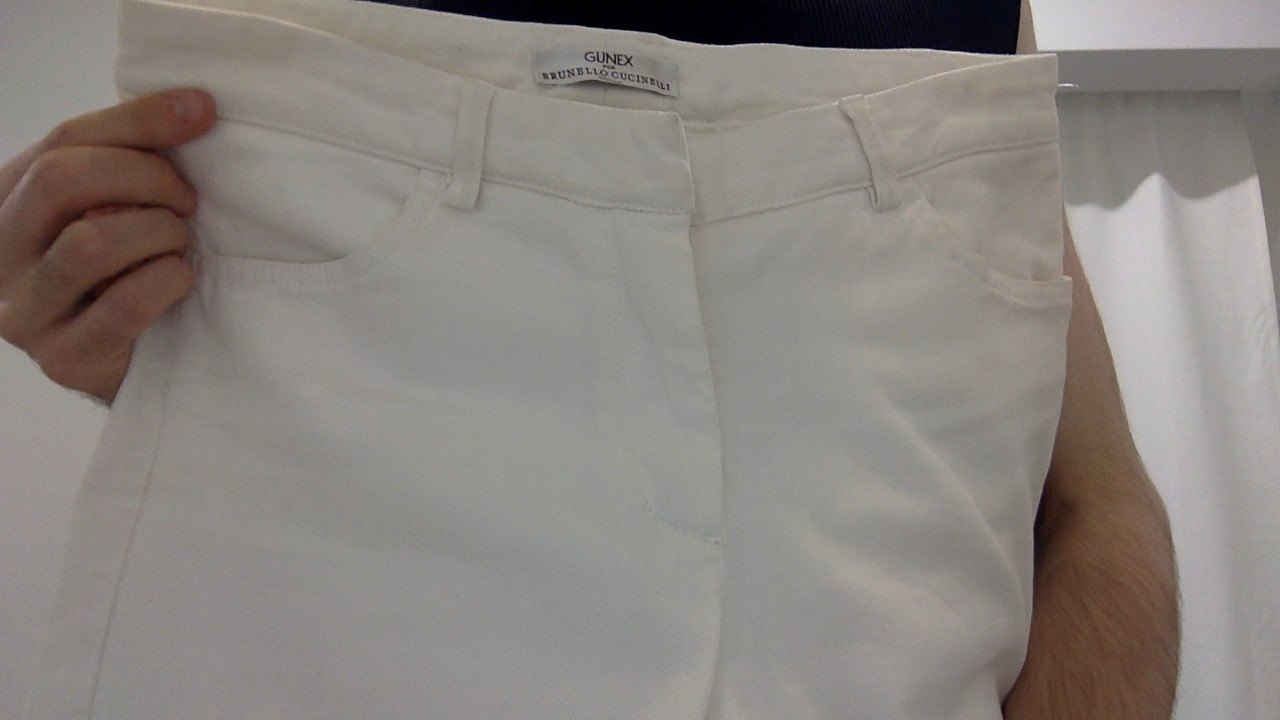 Brunello Cucinelli White Cotton Crop Pant