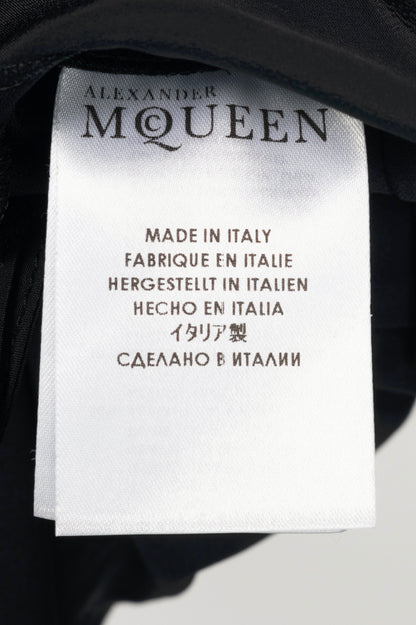 Alexander McQueen Black Crepe Flared Trousers