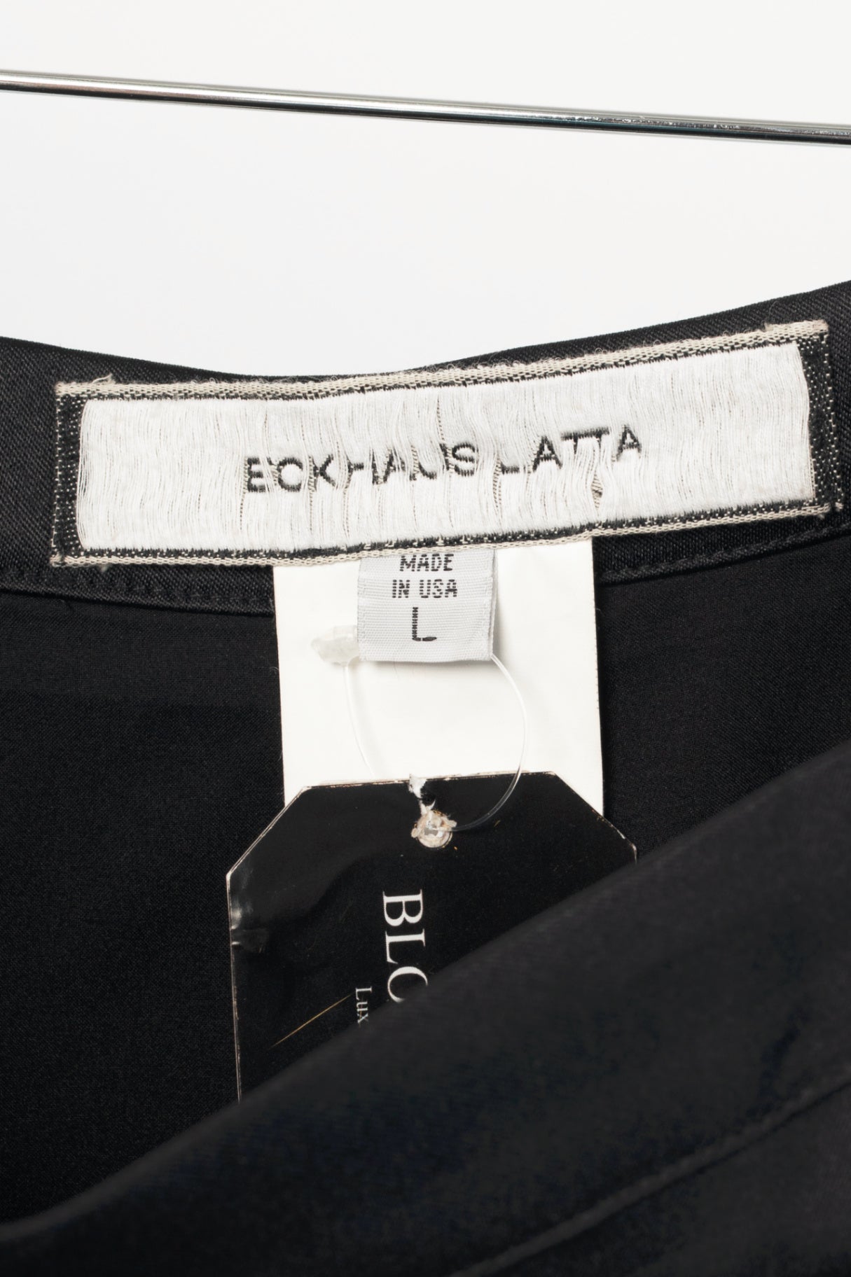 Eckhaus Latta AW17 Runway Black Satin Midi Pencil Skirt