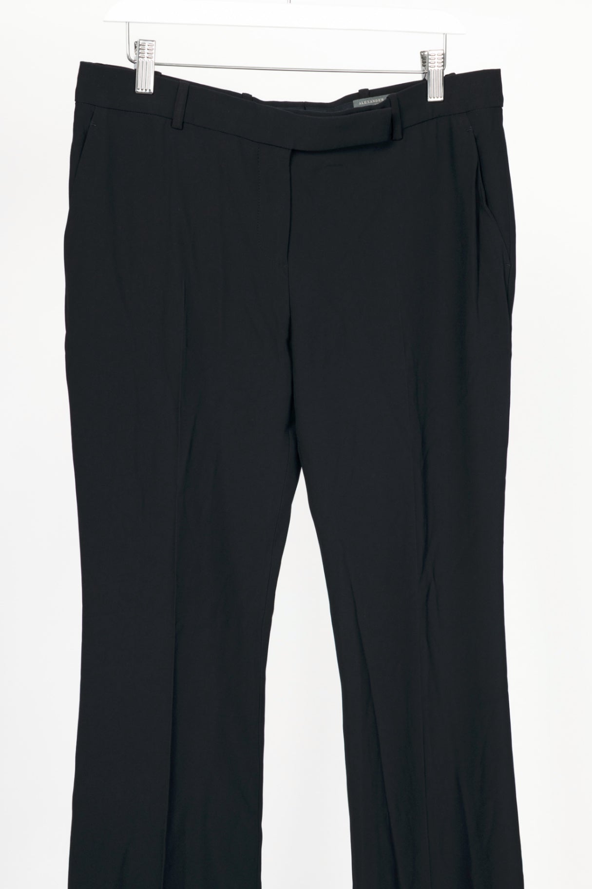 Alexander McQueen Black Crepe Flared Trousers