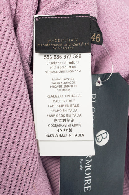 Versace Lilac Wavy-Textured Knit Bodycon Dress