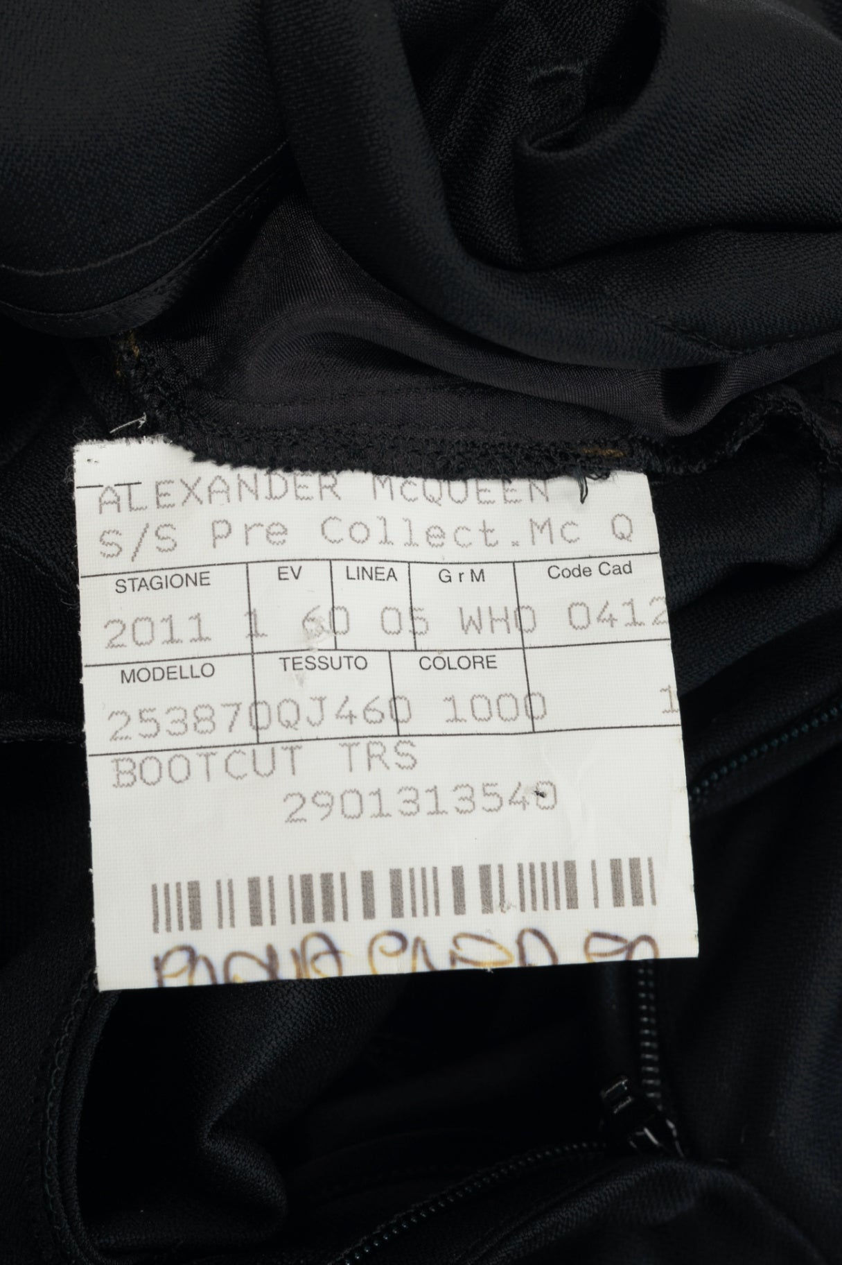 Alexander McQueen R11 Black Wool Bootcut Trousers
