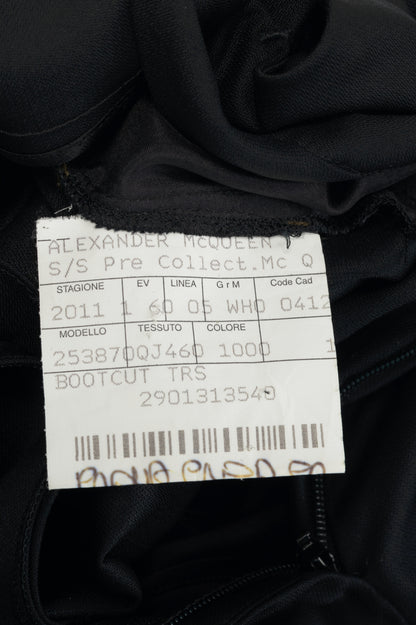 Alexander McQueen R11 Black Wool Bootcut Trousers