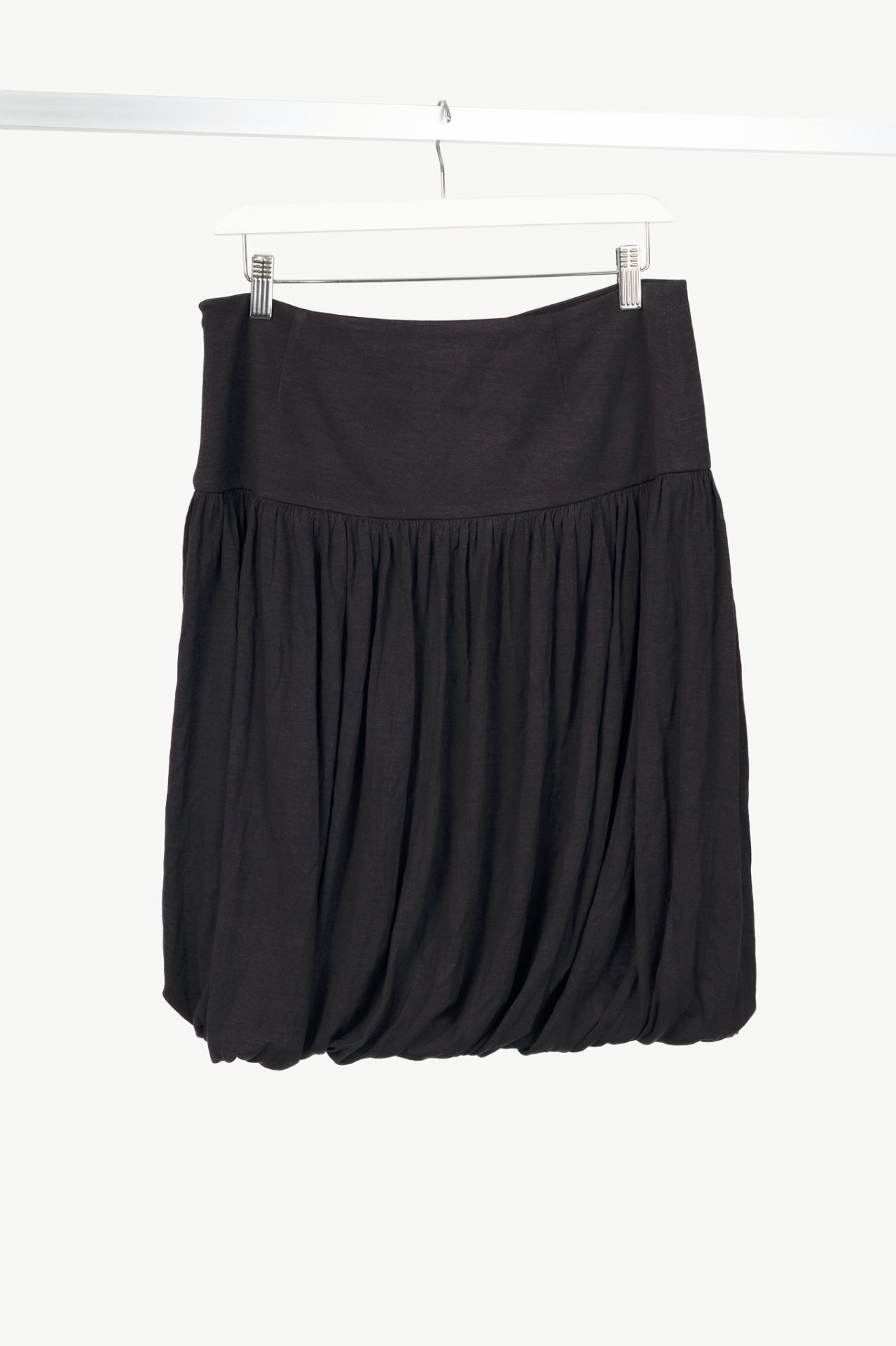 Alexander McQueen Black Silk & Wool-Blend Jersey Bubble Mini Skirt