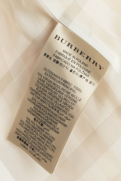Burberry Winter White Wool- & Cashmere-Blend Oversize Collar Military Coat