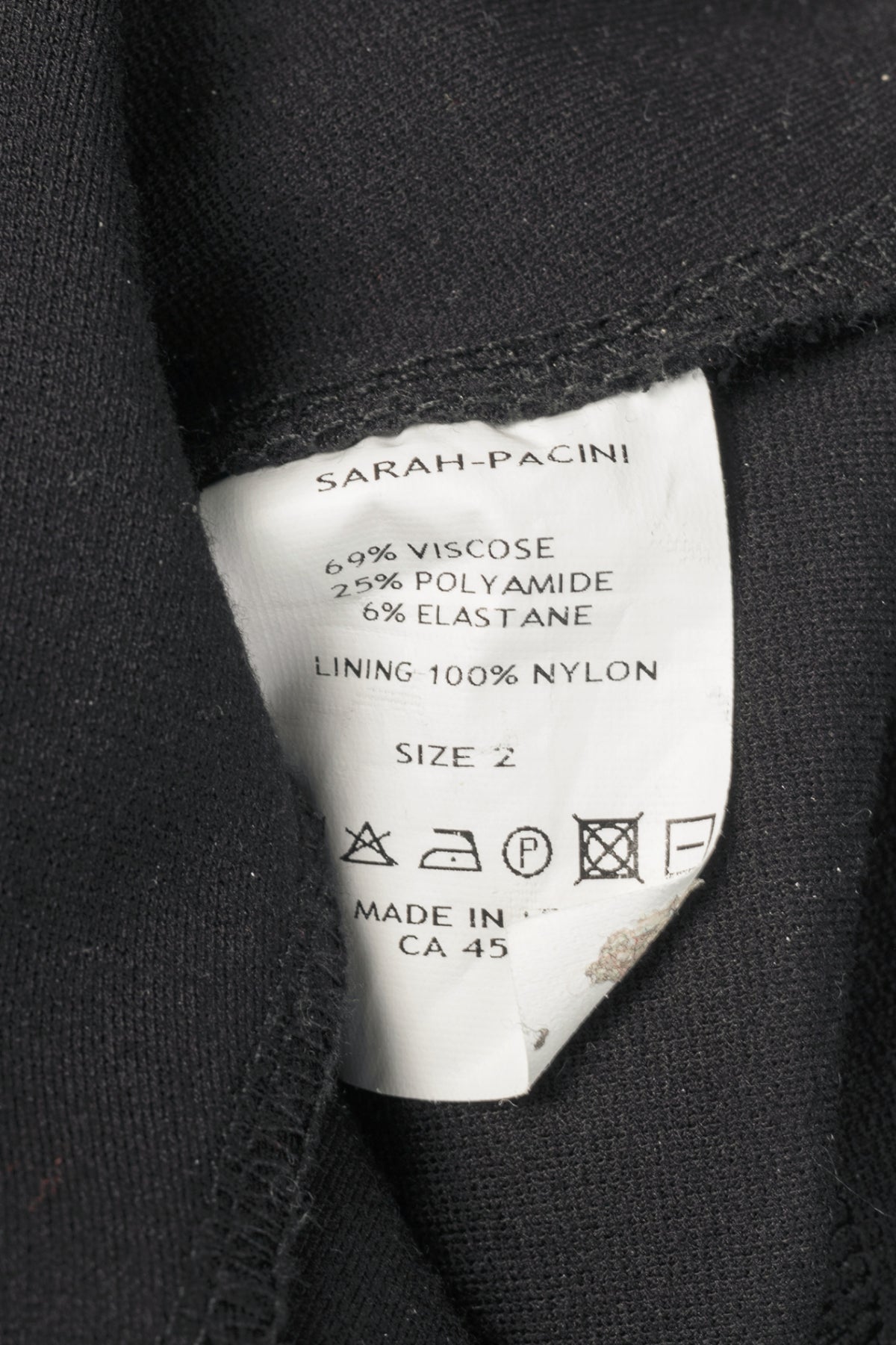 Sarah Pacini Black Viscose-Jersey Piped Maxi Dress