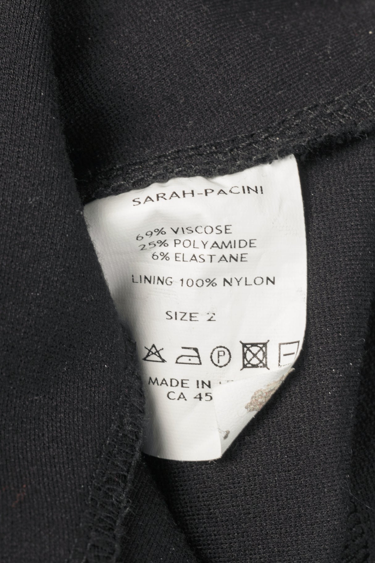 Sarah Pacini Black Viscose-Jersey Piped Maxi Dress