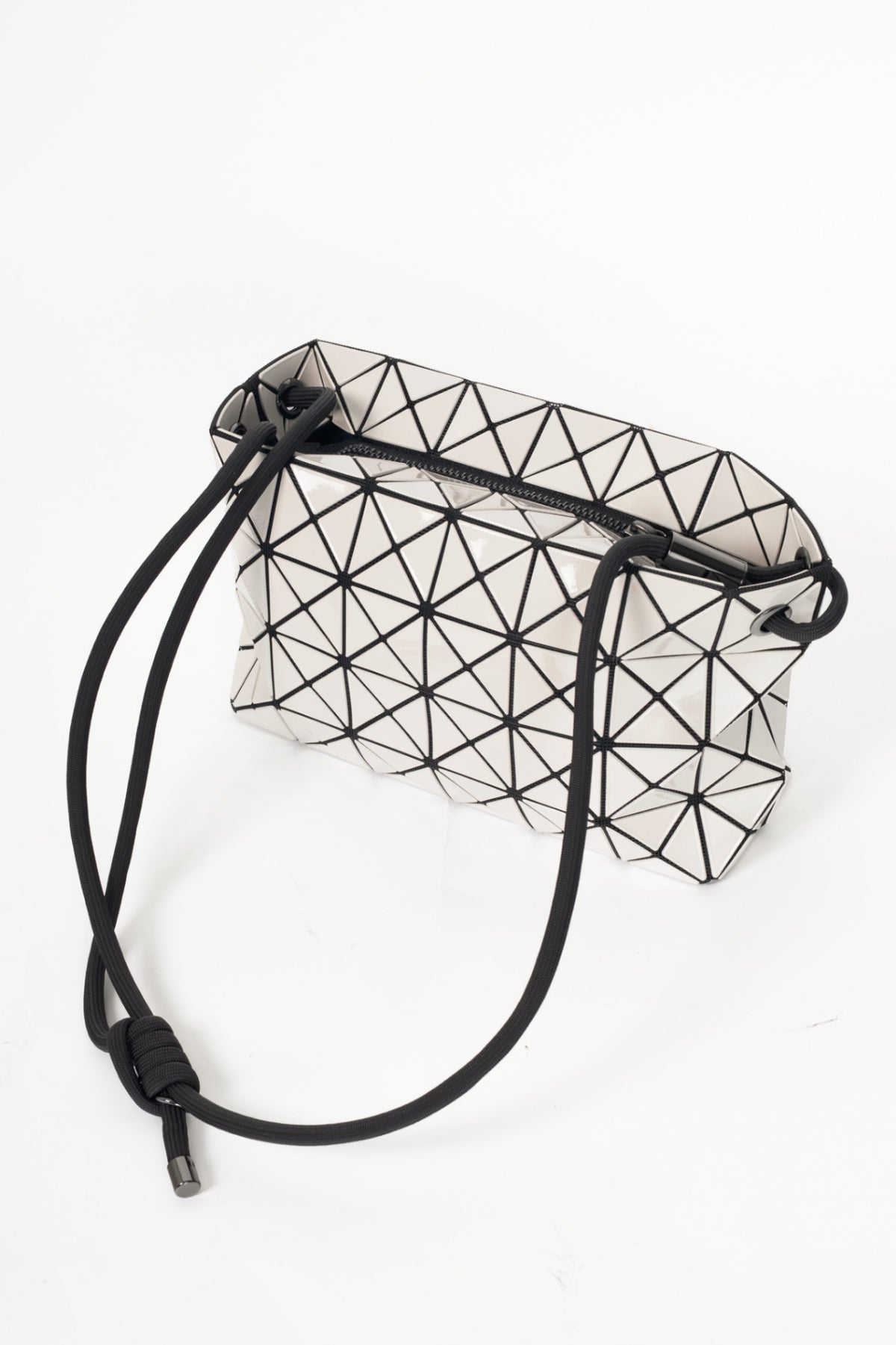 Bao Bao Issey Miyake Loop Light-Grey Geometric PVC Crossbody