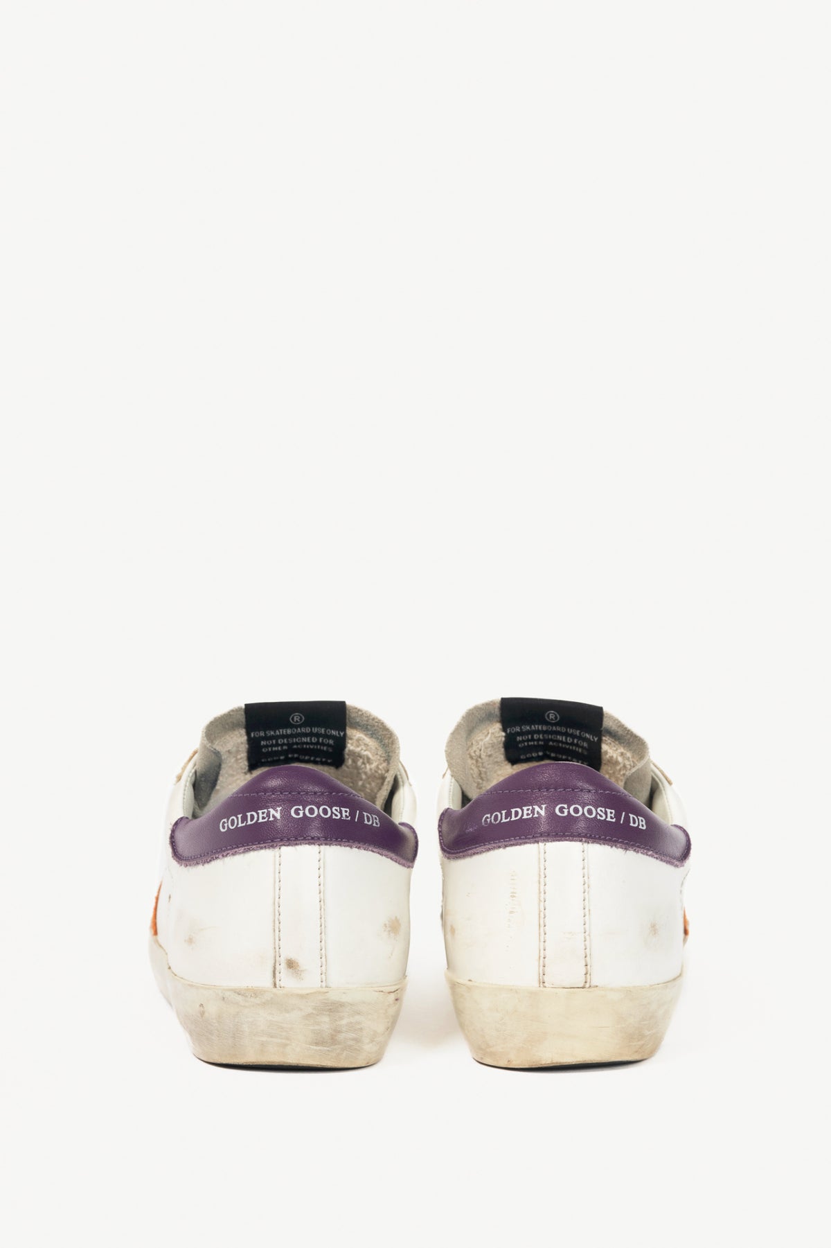 Golden Goose Superstar White Suede-Trim Lace-Up Sneakers