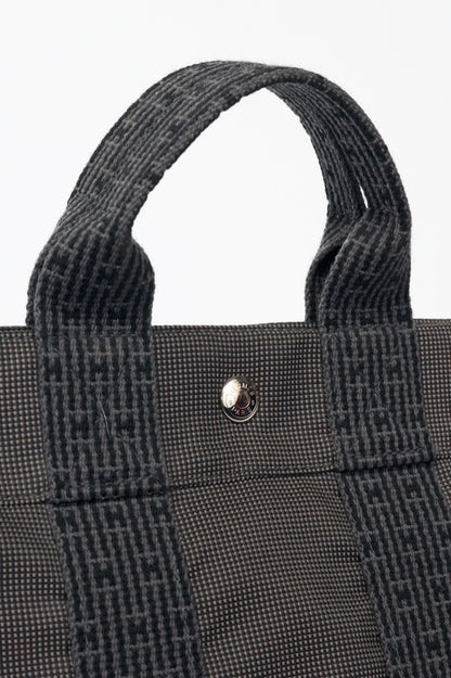 Hermes Herline PM Graphite Canvas H-Tape Tote