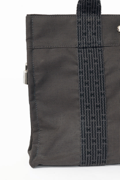 Hermes Herline PM Graphite Canvas H-Tape Tote