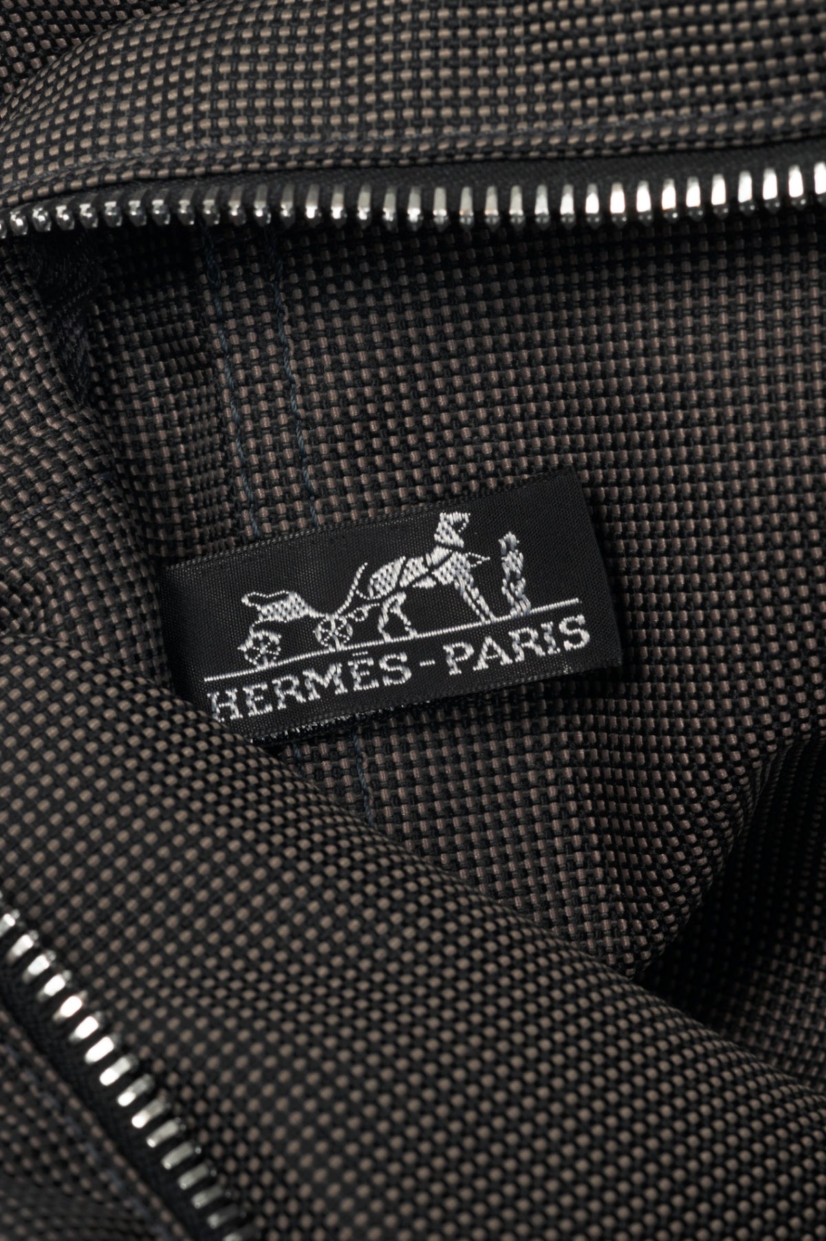 Hermes Herline PM Graphite Canvas H-Tape Tote