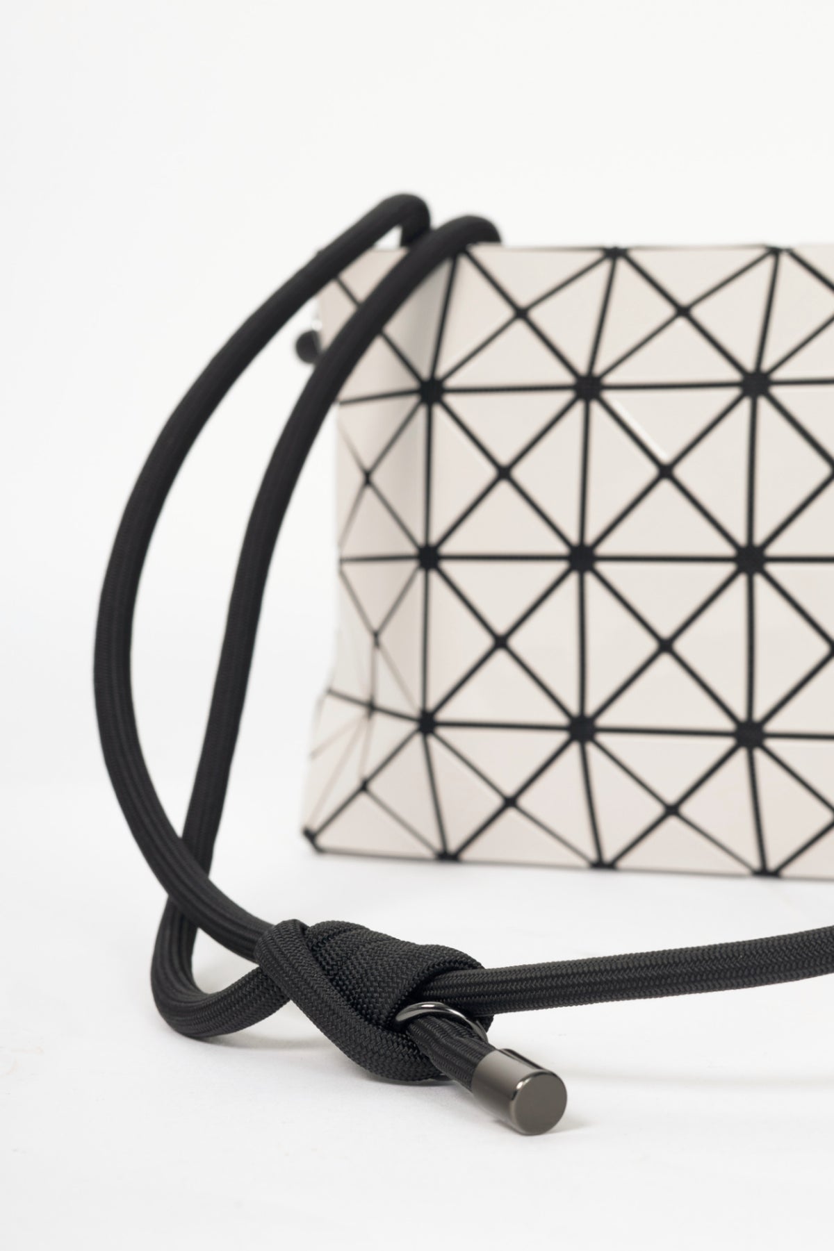 Bao Bao Issey Miyake Loop Light-Grey Geometric PVC Crossbody