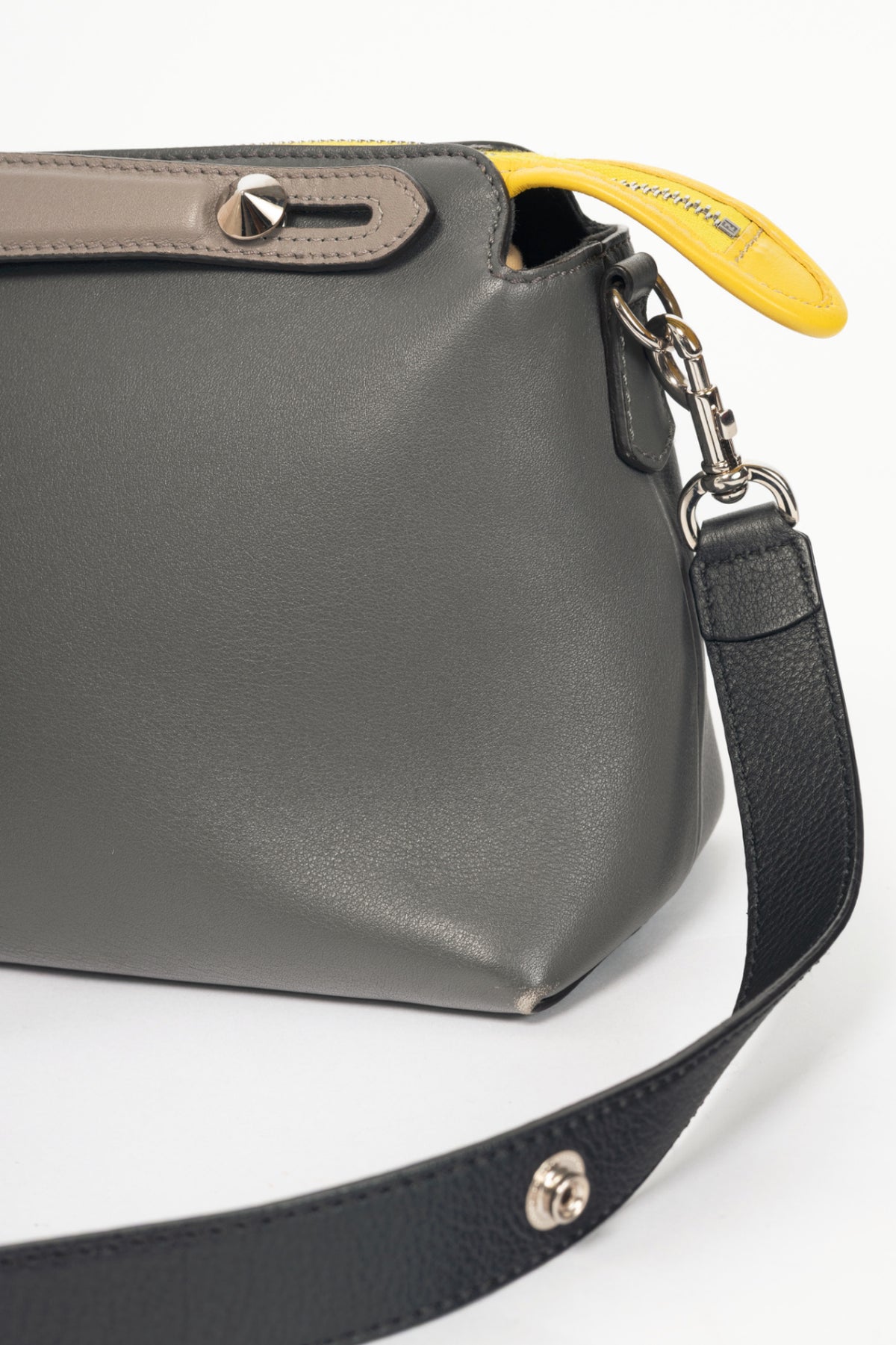 Fendi By the Way Small Anthracite Leather Crossbody