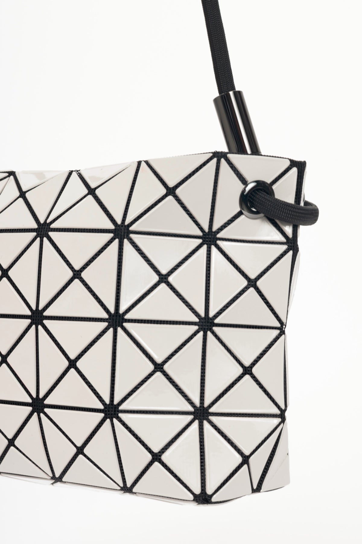 Bao Bao Issey Miyake Loop Light-Grey Geometric PVC Crossbody