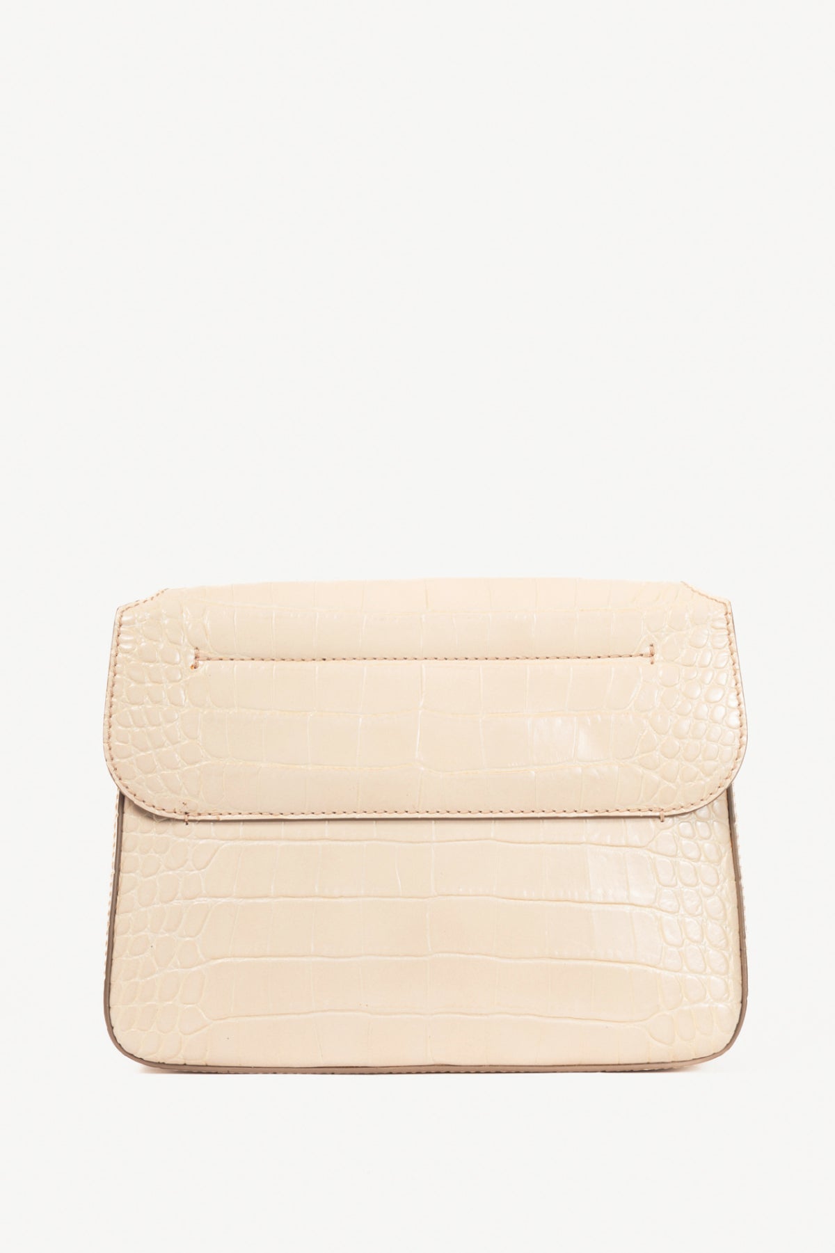 Givenchy Nobile Small Nude Pink Croc-Embossed Leather Flap Crossbody