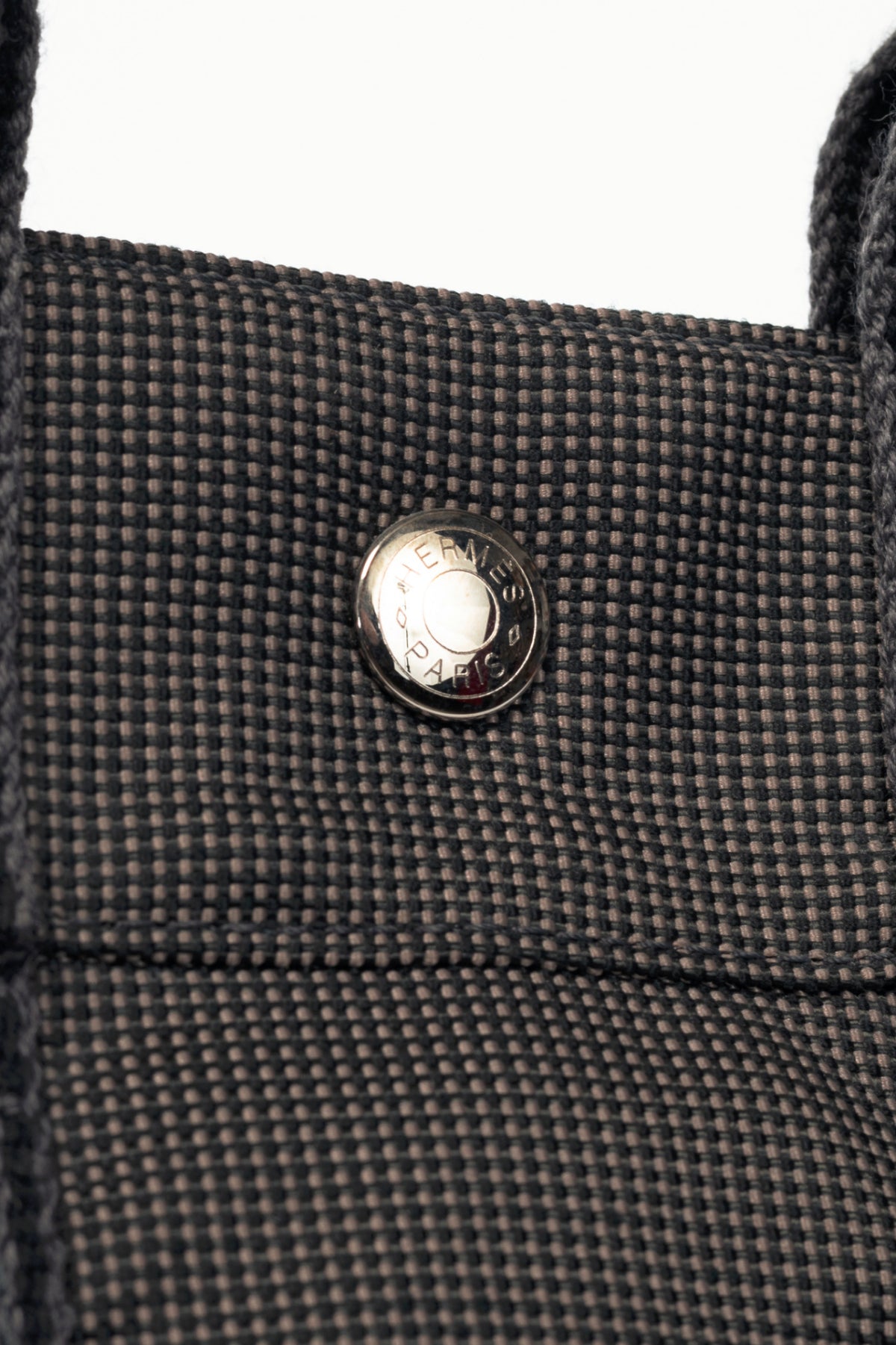 Hermes Herline PM Graphite Canvas H-Tape Tote