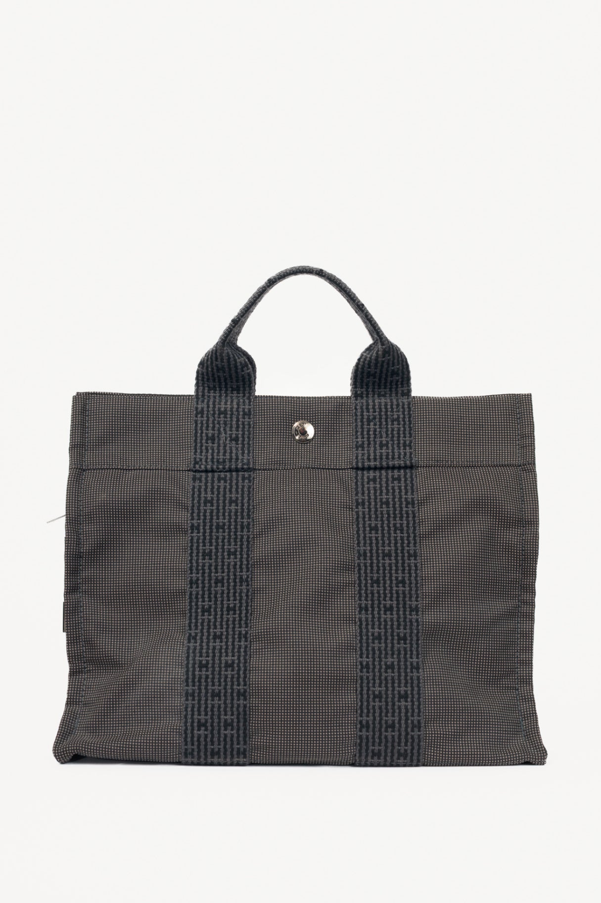 Hermes Herline PM Graphite Canvas H-Tape Tote