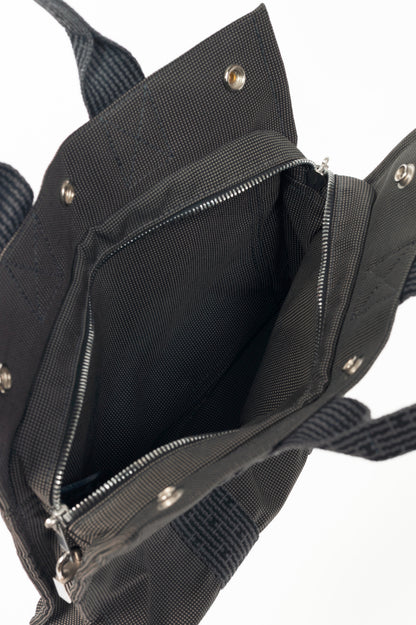 Hermes Herline PM Graphite Canvas H-Tape Tote