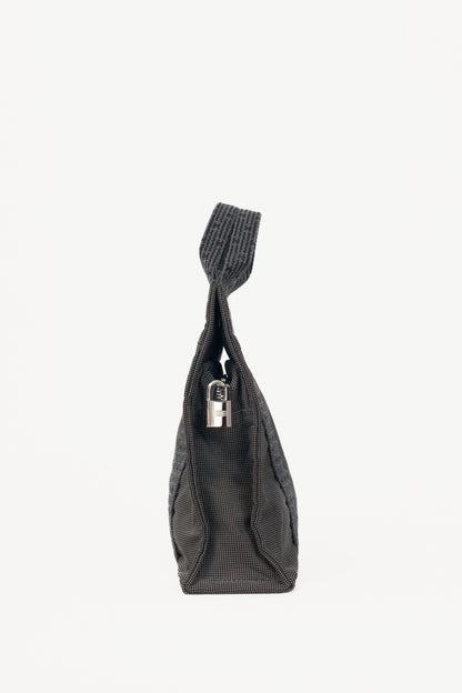 Hermes Herline PM Graphite Canvas H-Tape Tote