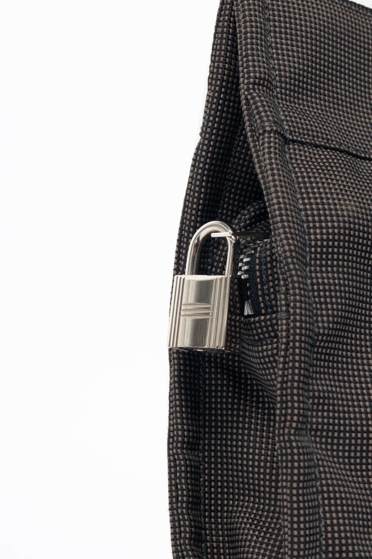 Hermes Herline PM Graphite Canvas H-Tape Tote