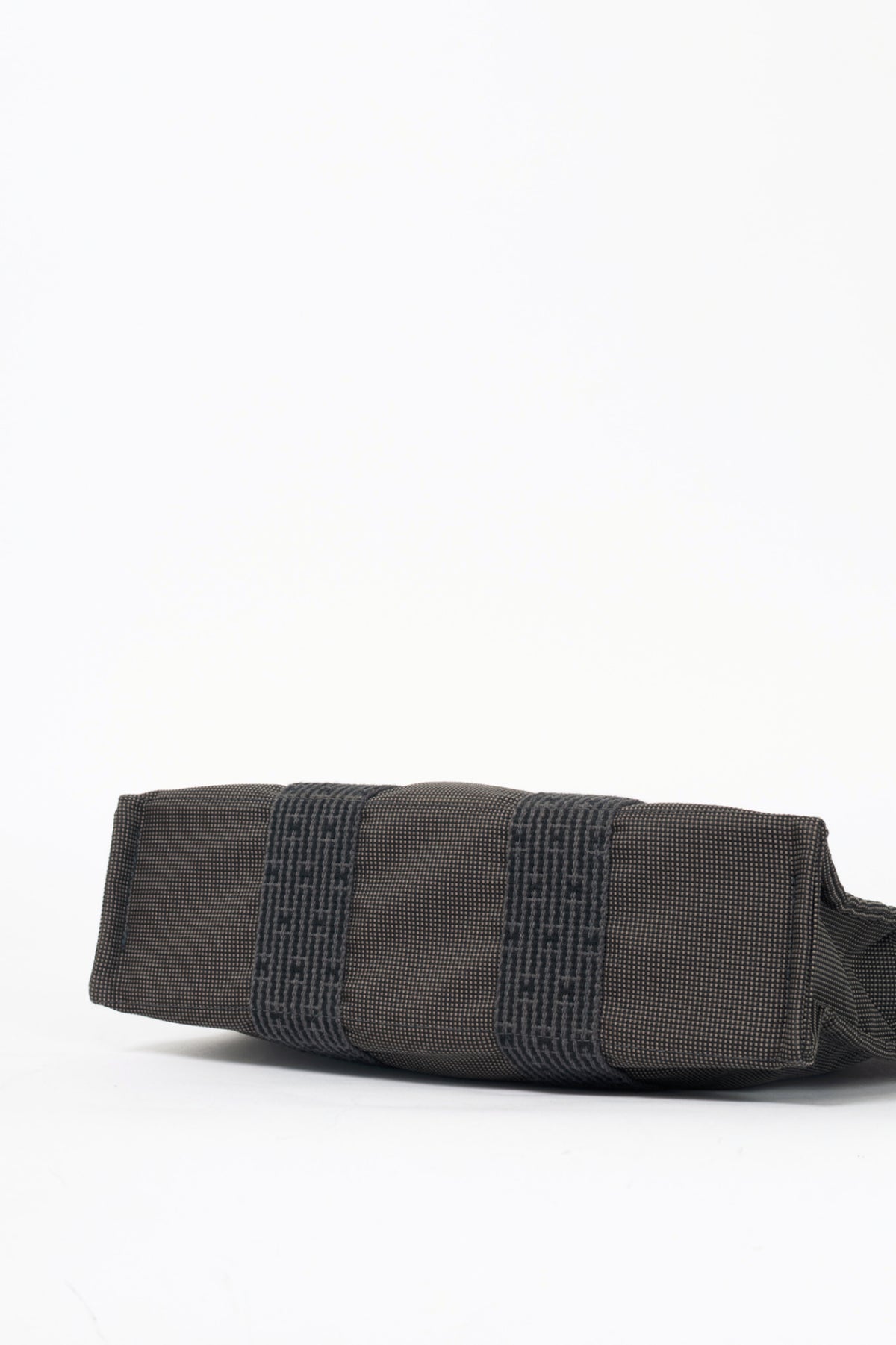 Hermes Herline PM Graphite Canvas H-Tape Tote