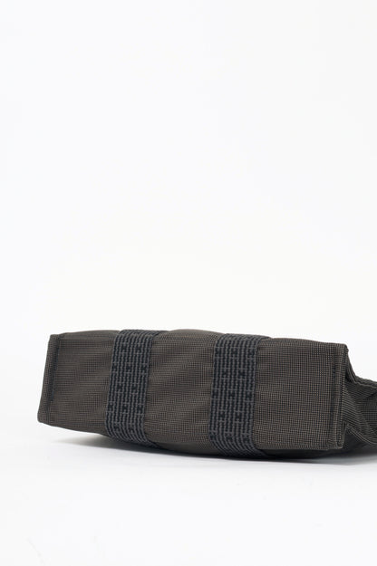 Hermes Herline PM Graphite Canvas H-Tape Tote