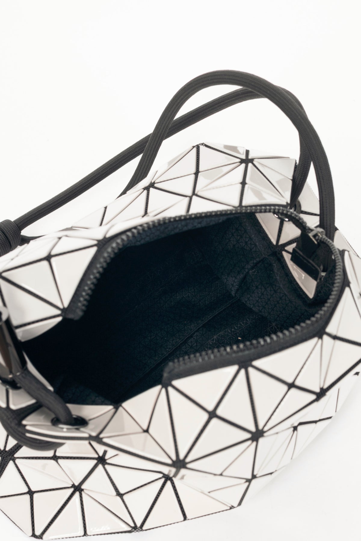 Bao Bao Issey Miyake Loop Light-Grey Geometric PVC Crossbody
