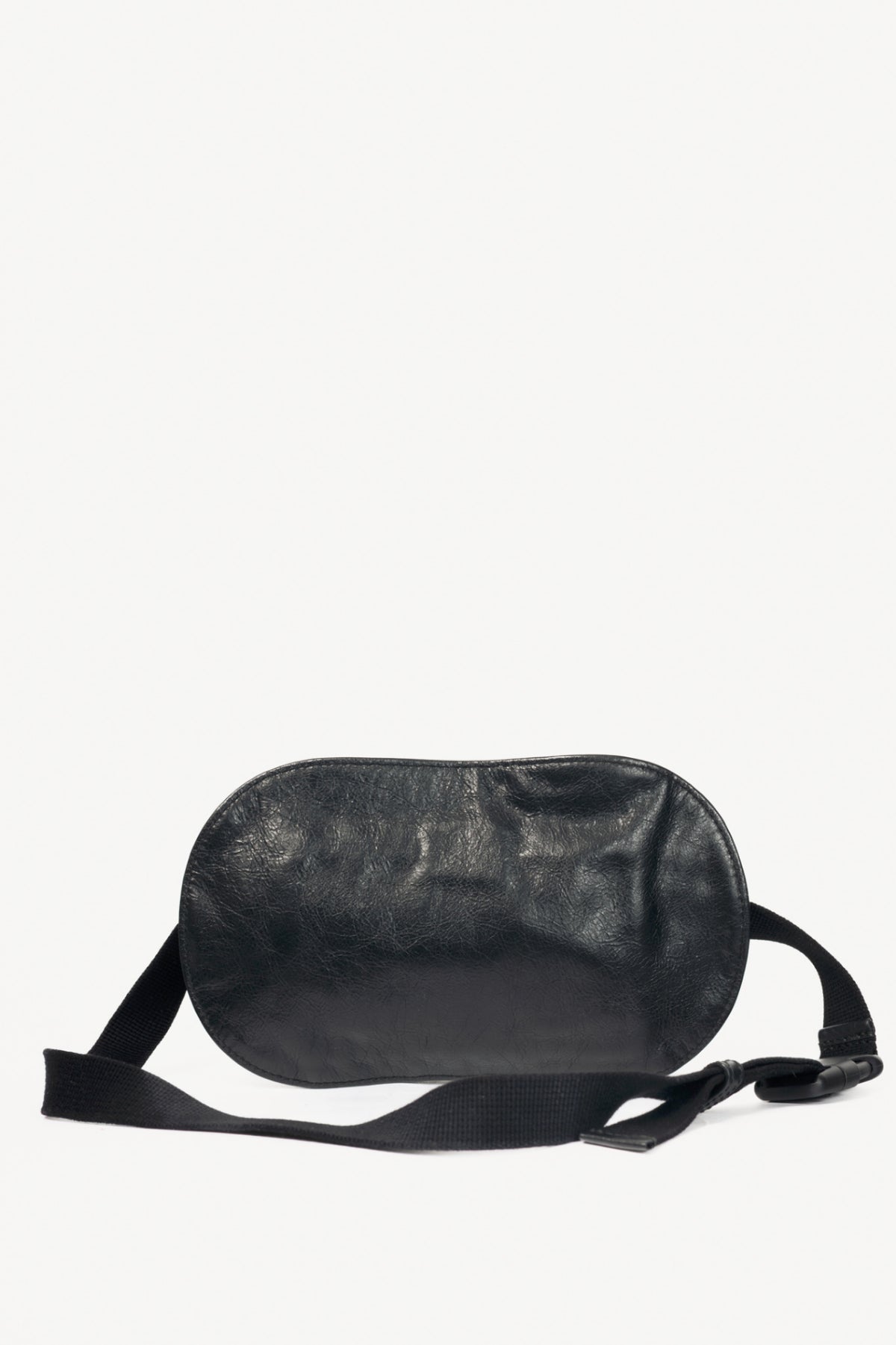 Gucci Black Leather Flat GG Belt Bag