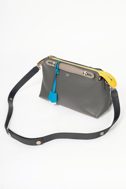 Fendi By the Way Small Anthracite Leather Crossbody