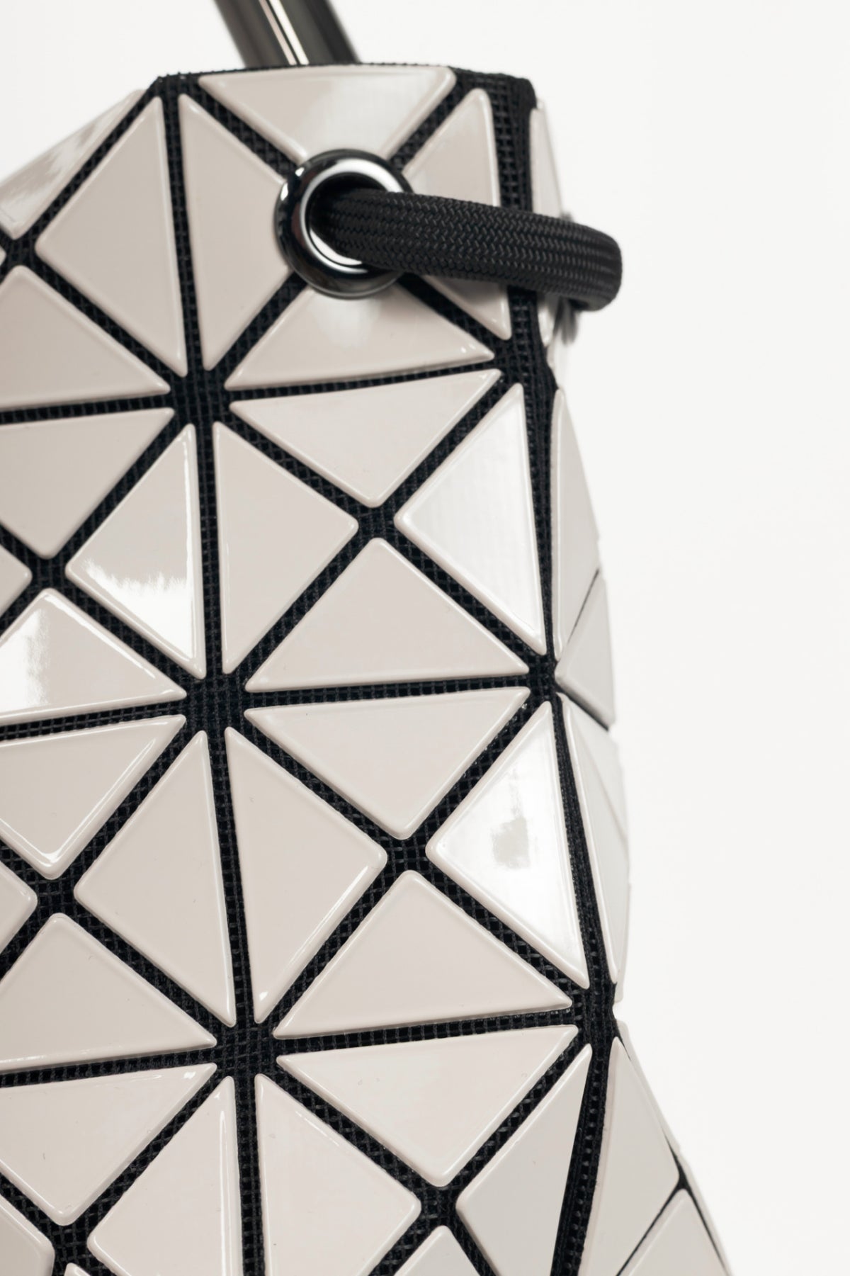 Bao Bao Issey Miyake Loop Light-Grey Geometric PVC Crossbody