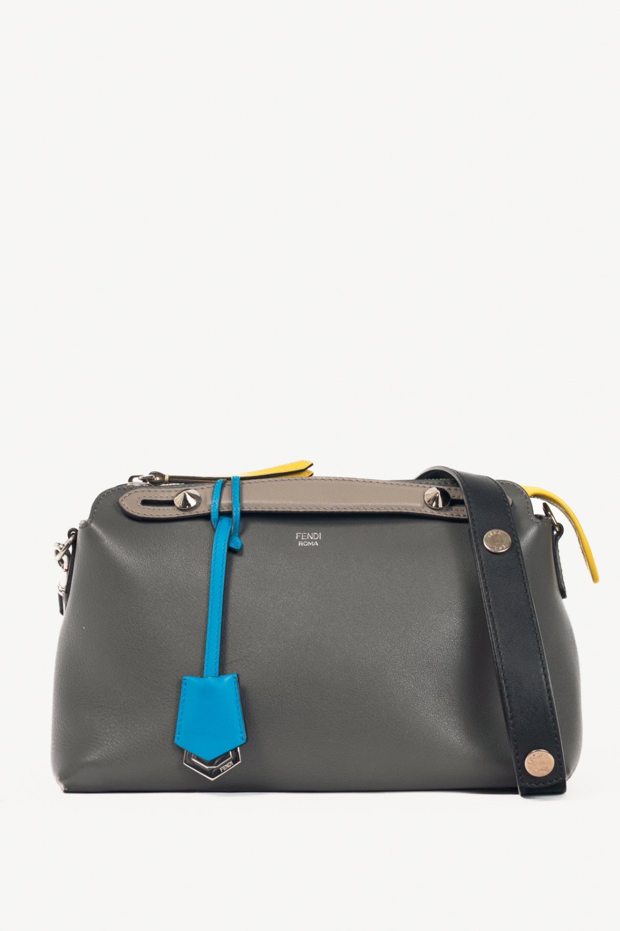 Fendi By the Way Small Anthracite Leather Crossbody