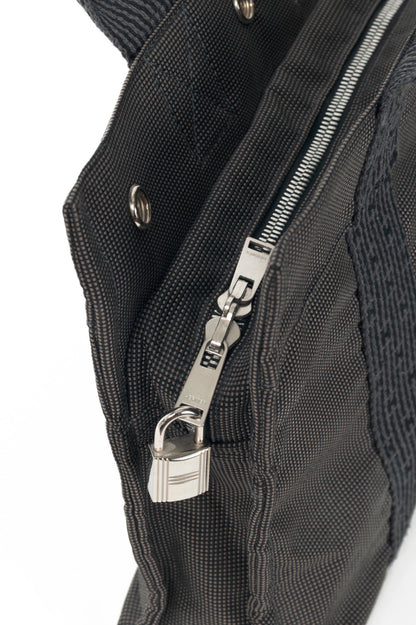 Hermes Herline PM Graphite Canvas H-Tape Tote