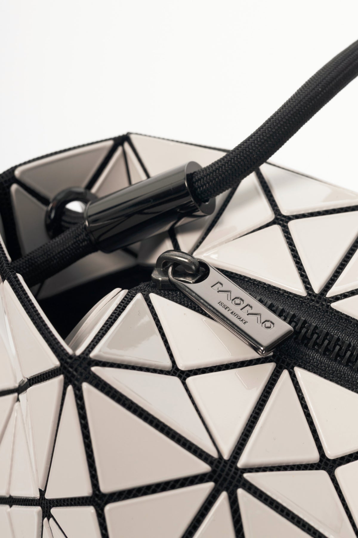 Bao Bao Issey Miyake Loop Light-Grey Geometric PVC Crossbody