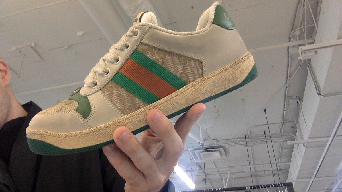 Gucci Green Trim Monogram Sneaker