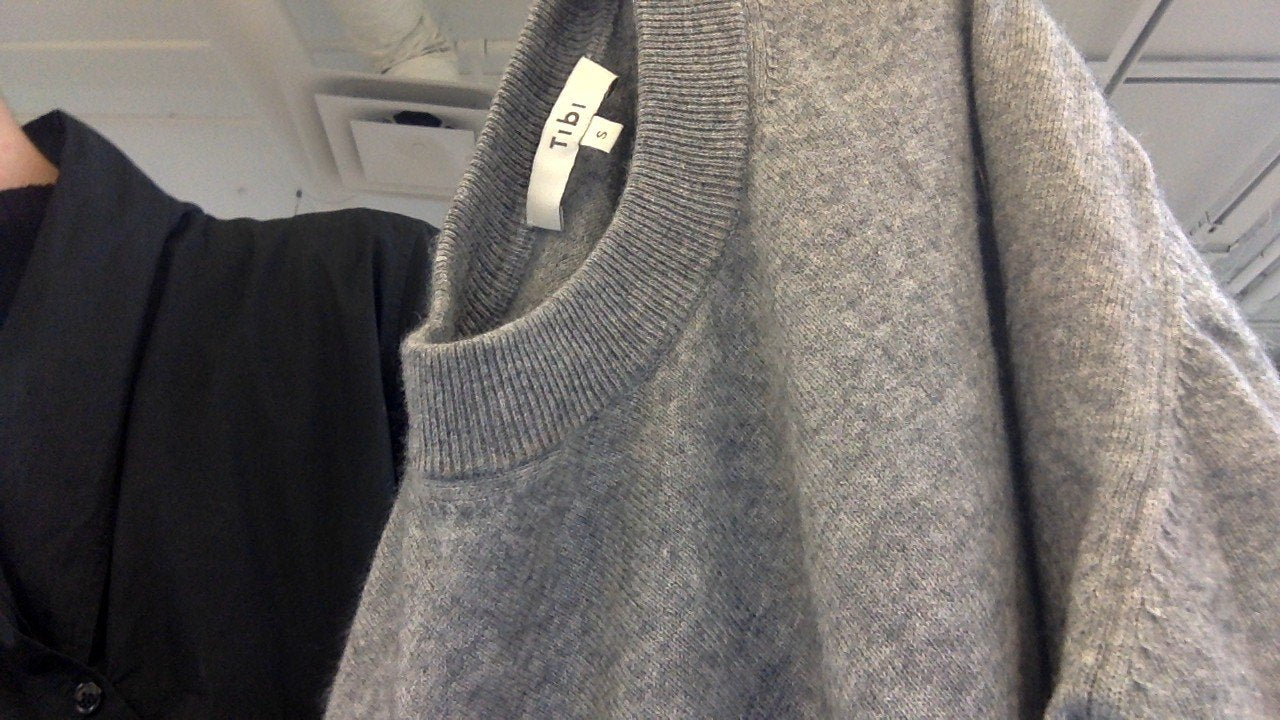 Tibi grey balloon sleeve sweater