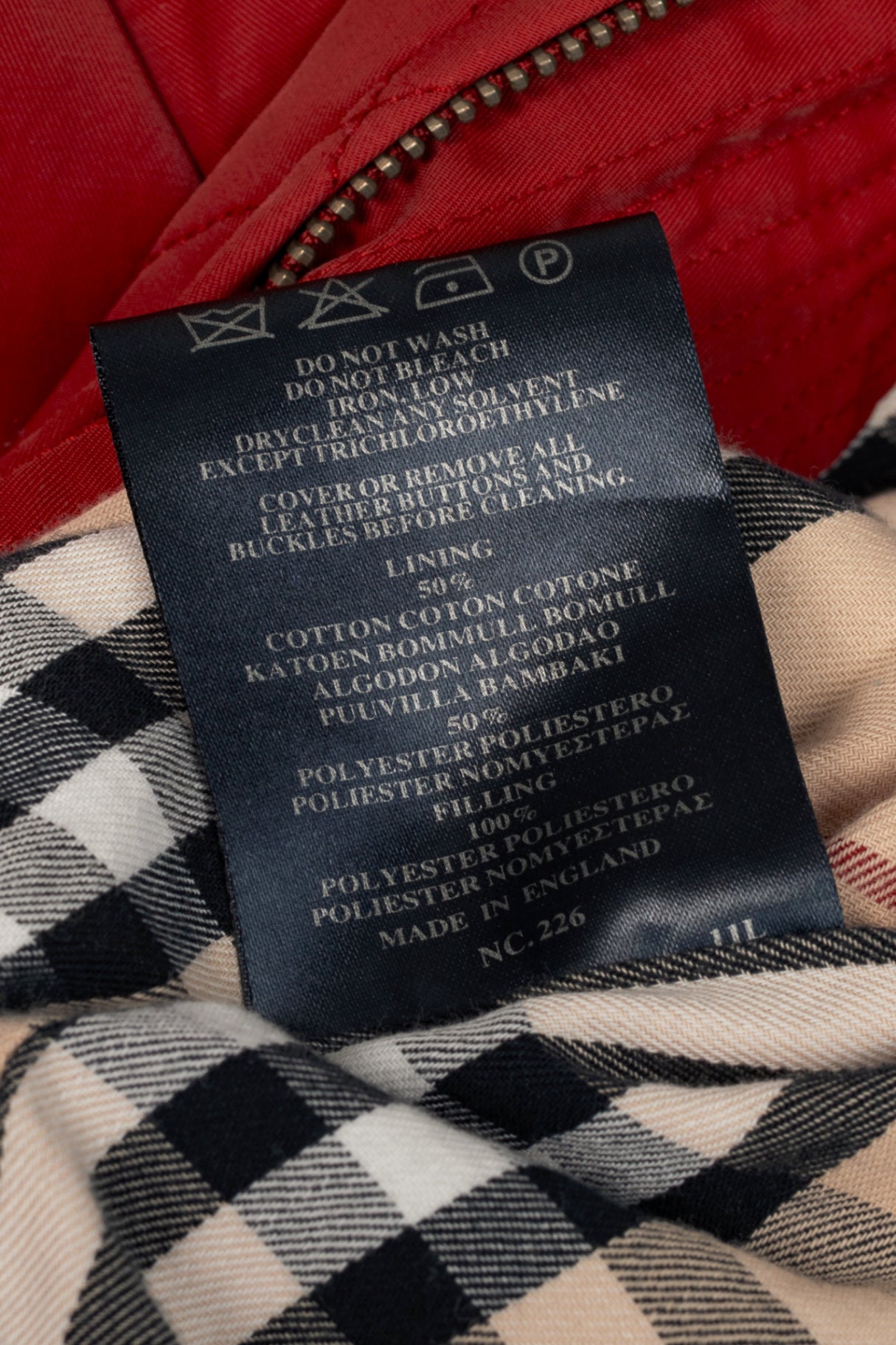 Burberry Red Quilted-Taffeta Zip Jacket