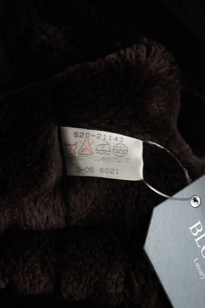 Chloe Brown Taffeta Faux-Shearling Coat