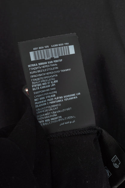 Prada Black Piqué & Re-Nylon Long-Sleeved Polo Shirt