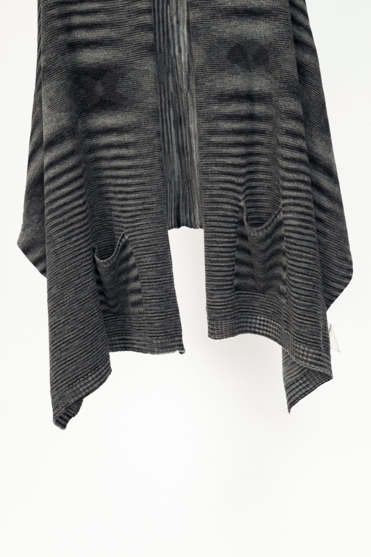 Missoni Grey Striped-Knit Shawl
