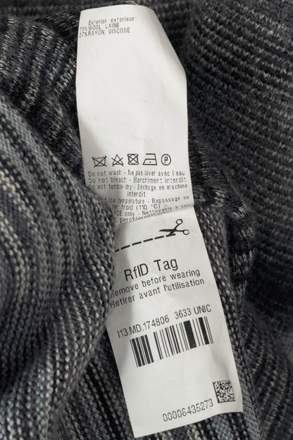 Missoni Grey Striped-Knit Shawl