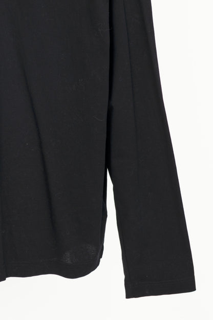 Prada Black Piqué & Re-Nylon Long-Sleeved Polo Shirt