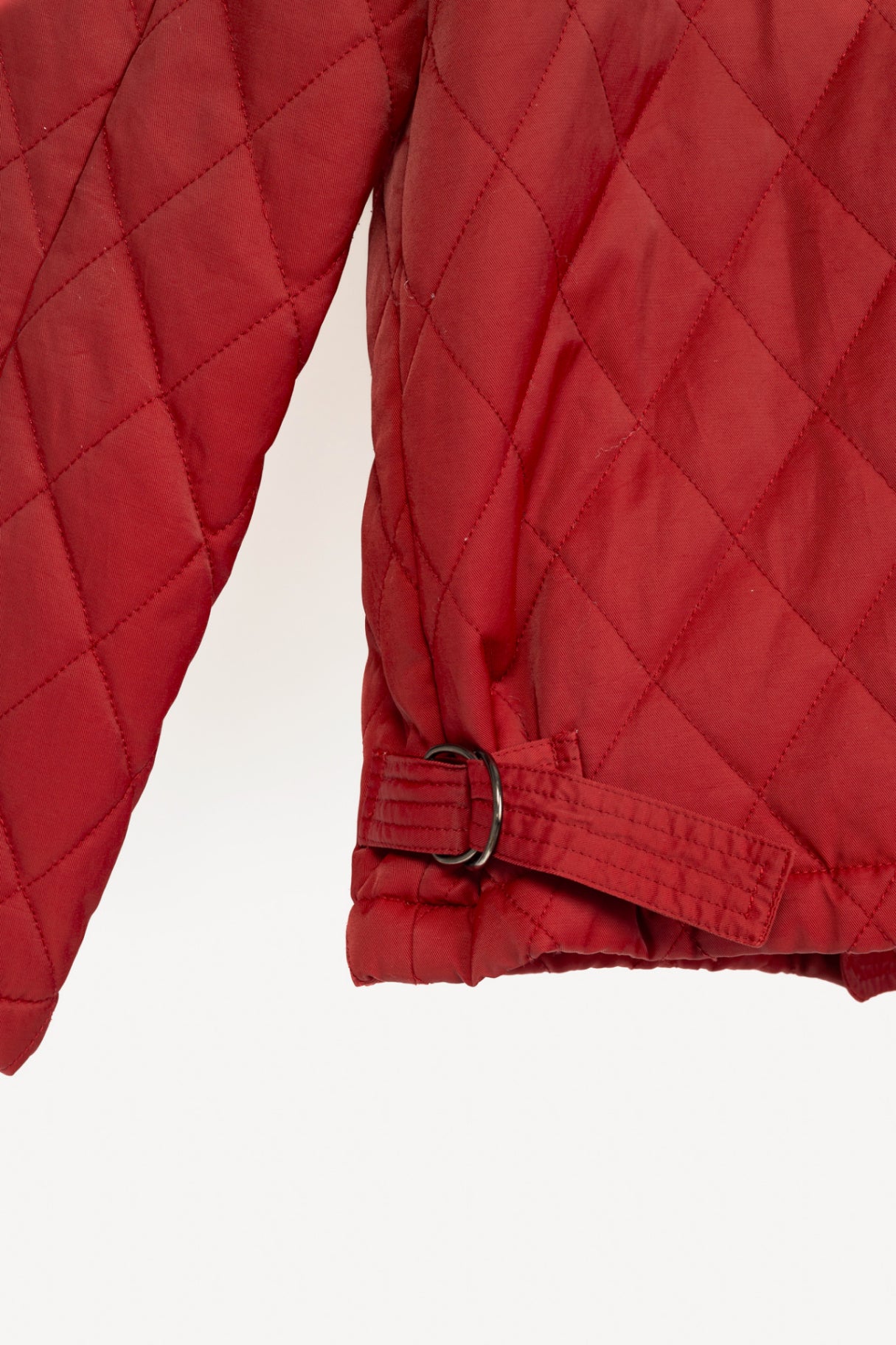 Burberry Red Quilted-Taffeta Zip Jacket