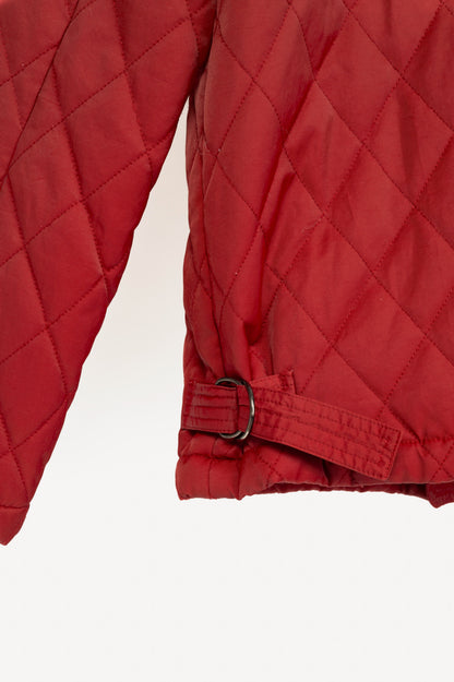 Burberry Red Quilted-Taffeta Zip Jacket