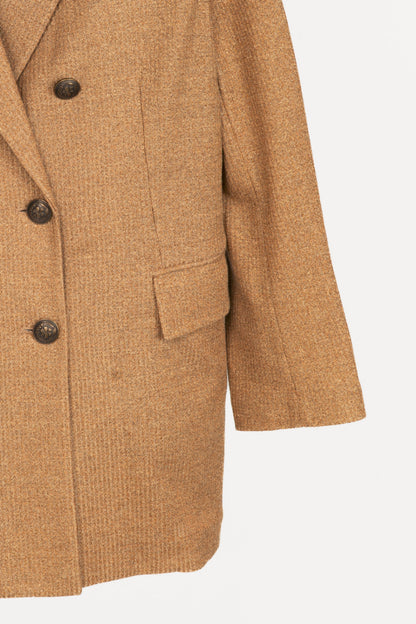 Circolo 1901 Desert Linen Ribbed-Knit Double-Breasted Jacket