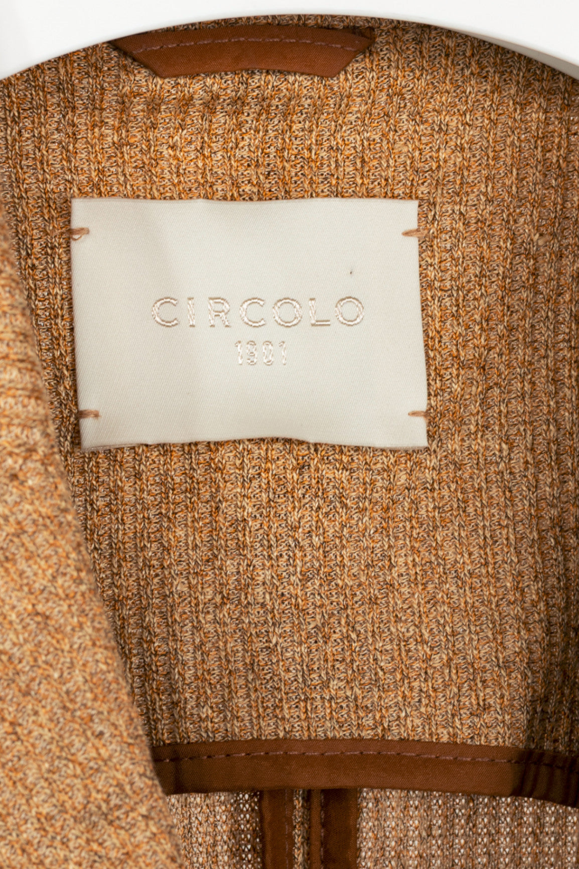 Circolo 1901 Desert Linen Ribbed-Knit Double-Breasted Jacket