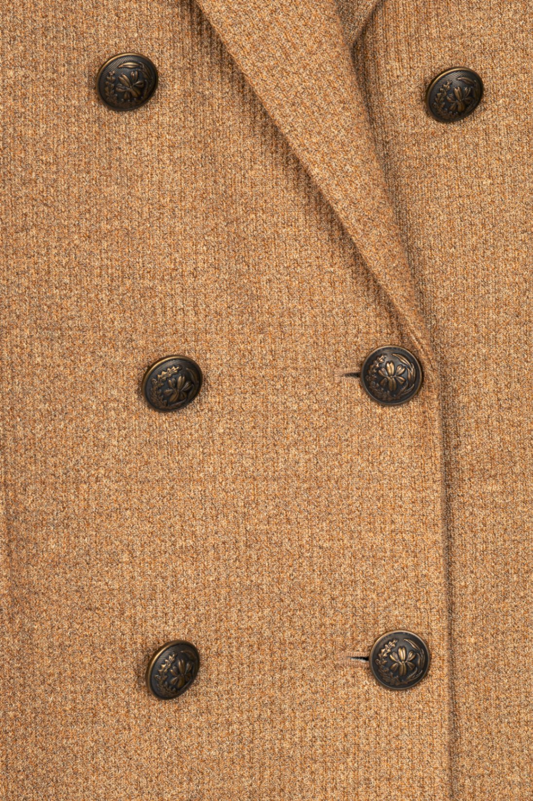 Circolo 1901 Desert Linen Ribbed-Knit Double-Breasted Jacket